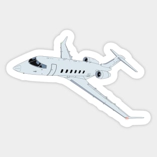 Bombardier Challenger 350 Jet Illustration Sticker